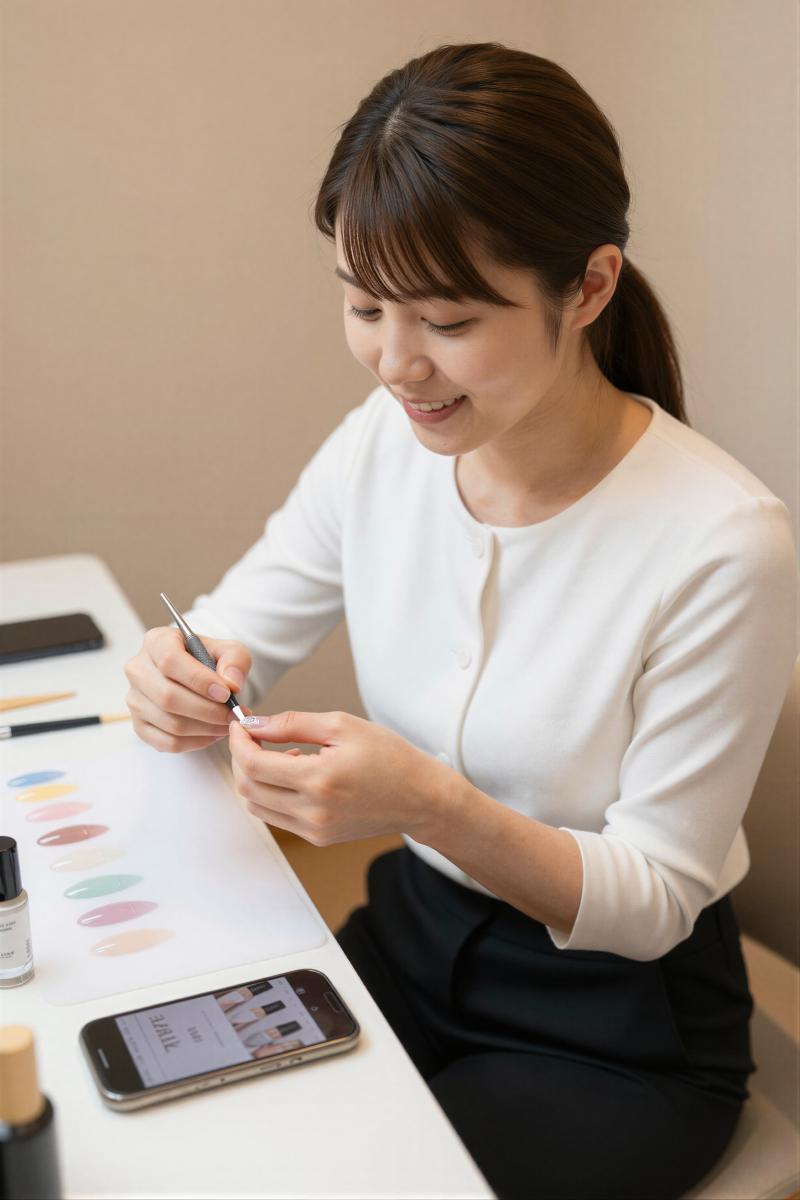 ネイリストの精密な作業