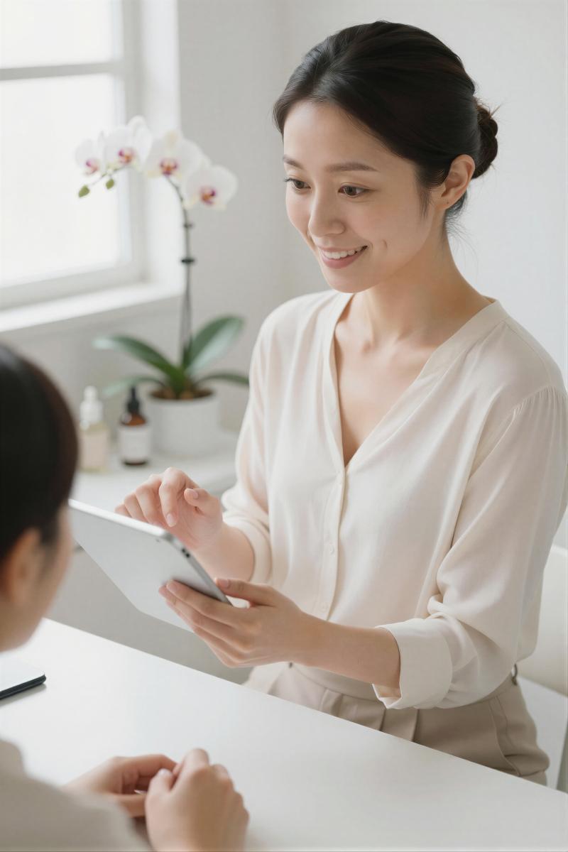 白のブラウスを着た女性のポートレート