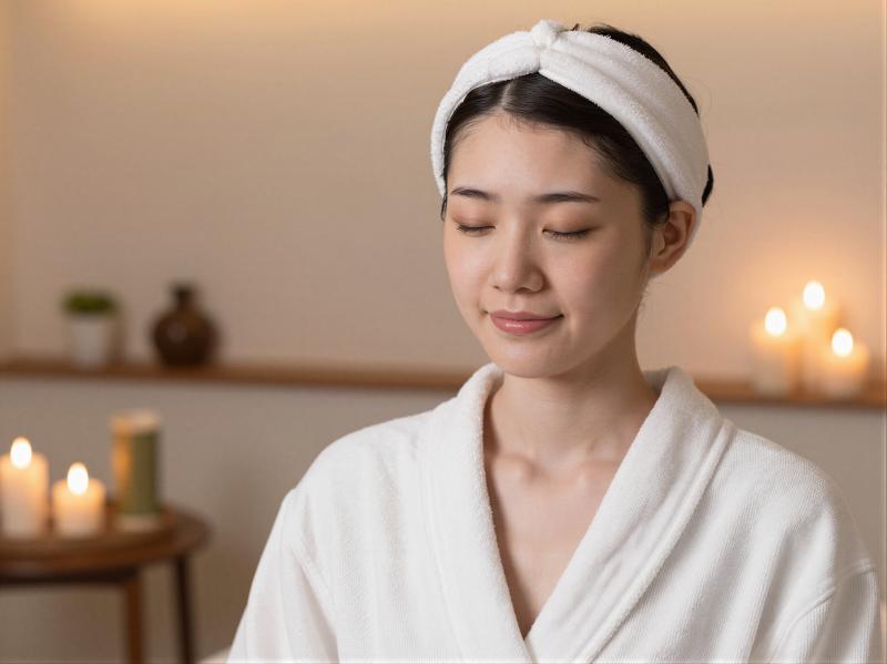 スパでリラックスする女性
