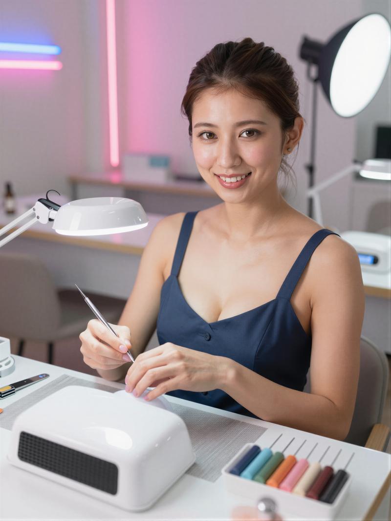 ネイルスタジオでジェルネイルを硬化