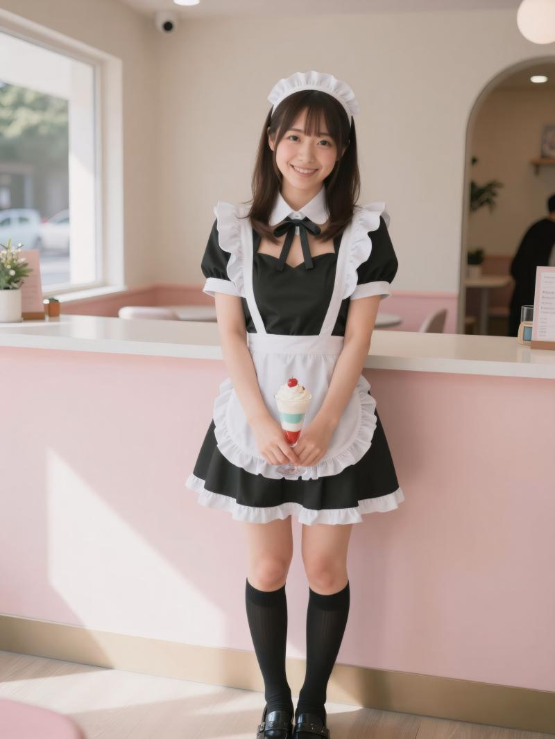 コンカフェ求人で笑顔のメイド嬢