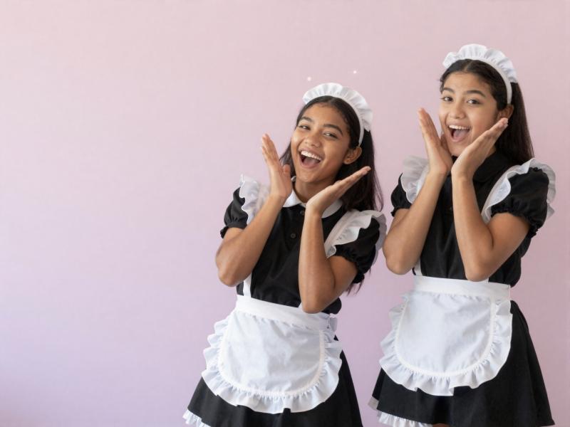 華やかコンカフェ求人：可愛いメイド姿