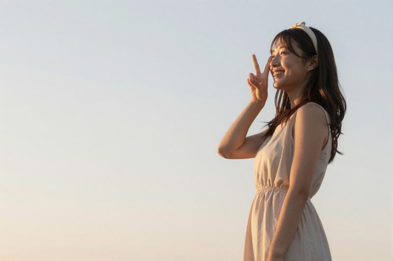 ガールズバー求人！きらめくピースサイン