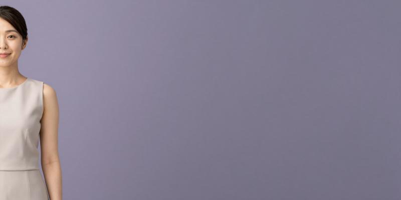 求人バナー素材: ボケと洗練された女性