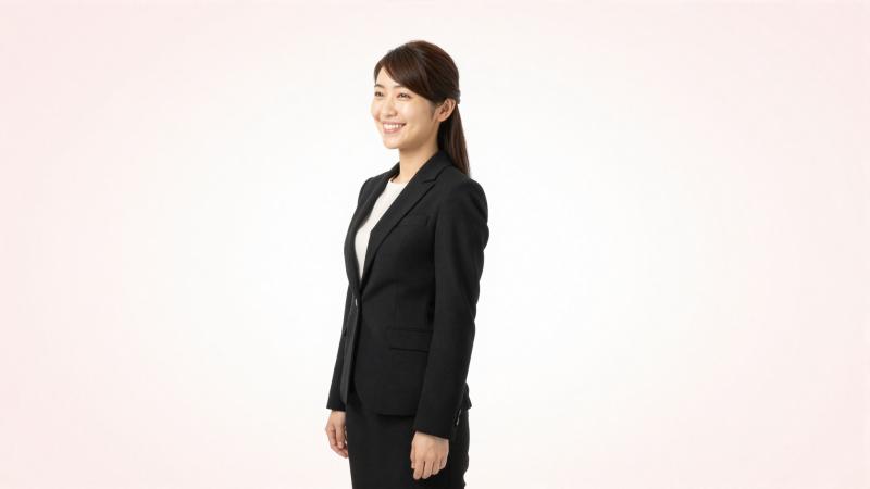 求人：スーツと花々