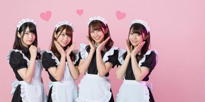 コンカフェ求人：キュートなメイド大集合