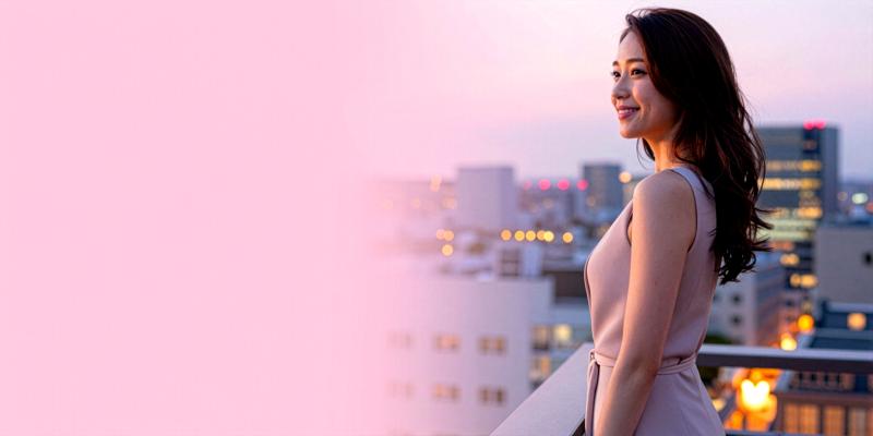 夜景と華やかな都会のライフスタイル素材