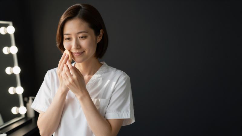 プロによる丁寧なベースメイク