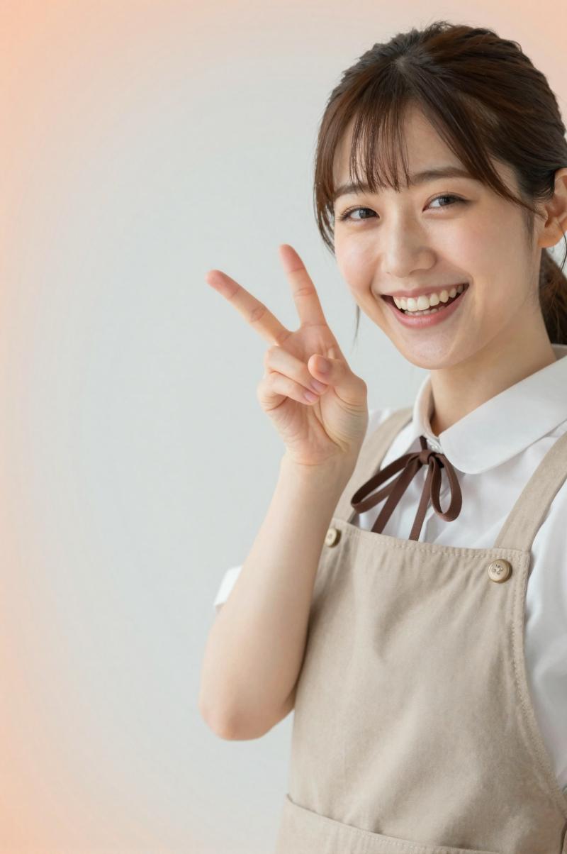 ガールズバー求人: 楽しい制服でピース