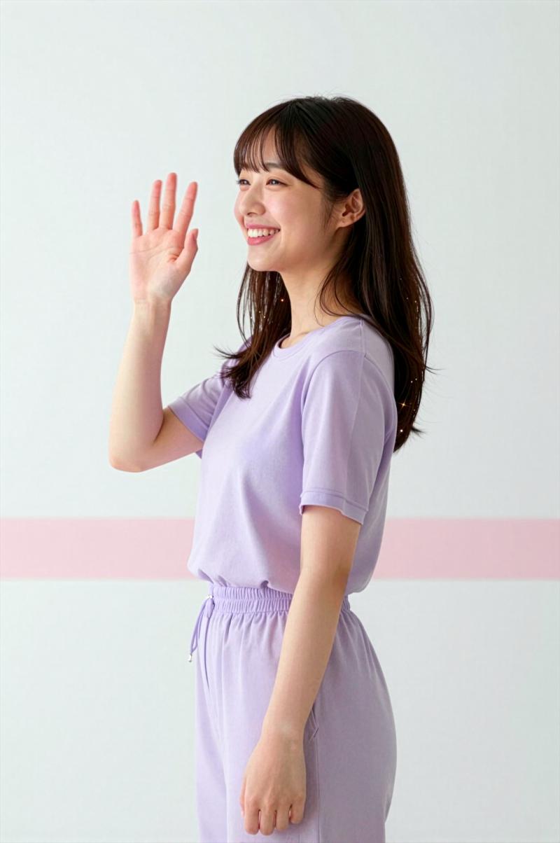 ガールズバー求人: おしゃれに手を振るあなた