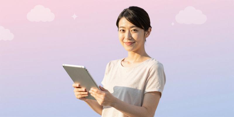 チャットレディ求人：タブレットで夢を叶える