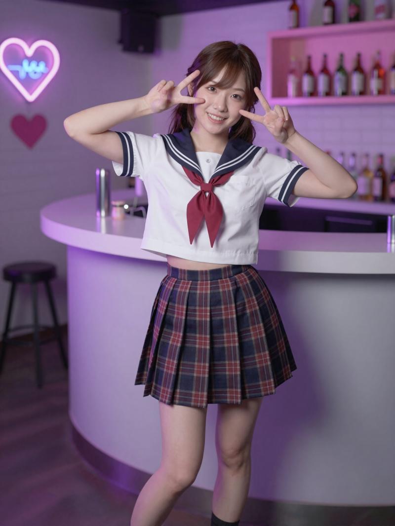 セーラー服の自撮り