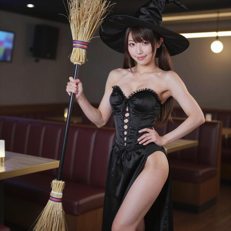 魅惑的な魔女のポーズ