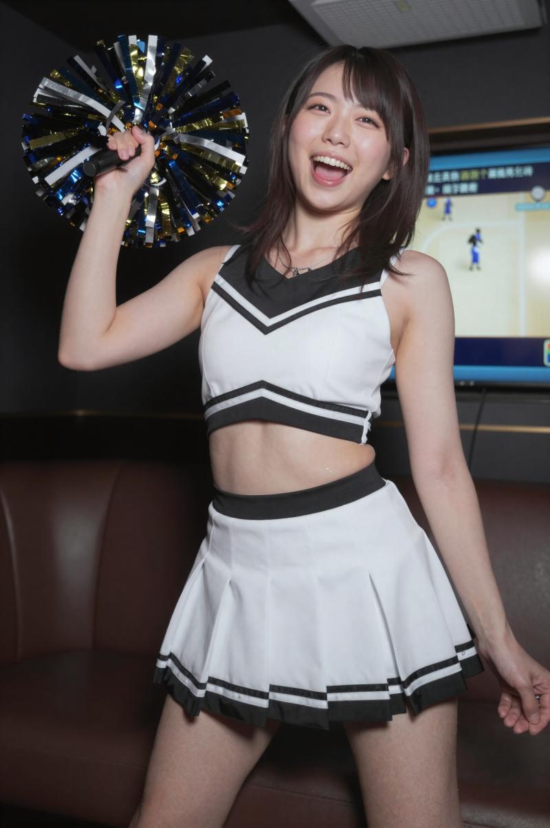 カラオケルームのチアガール