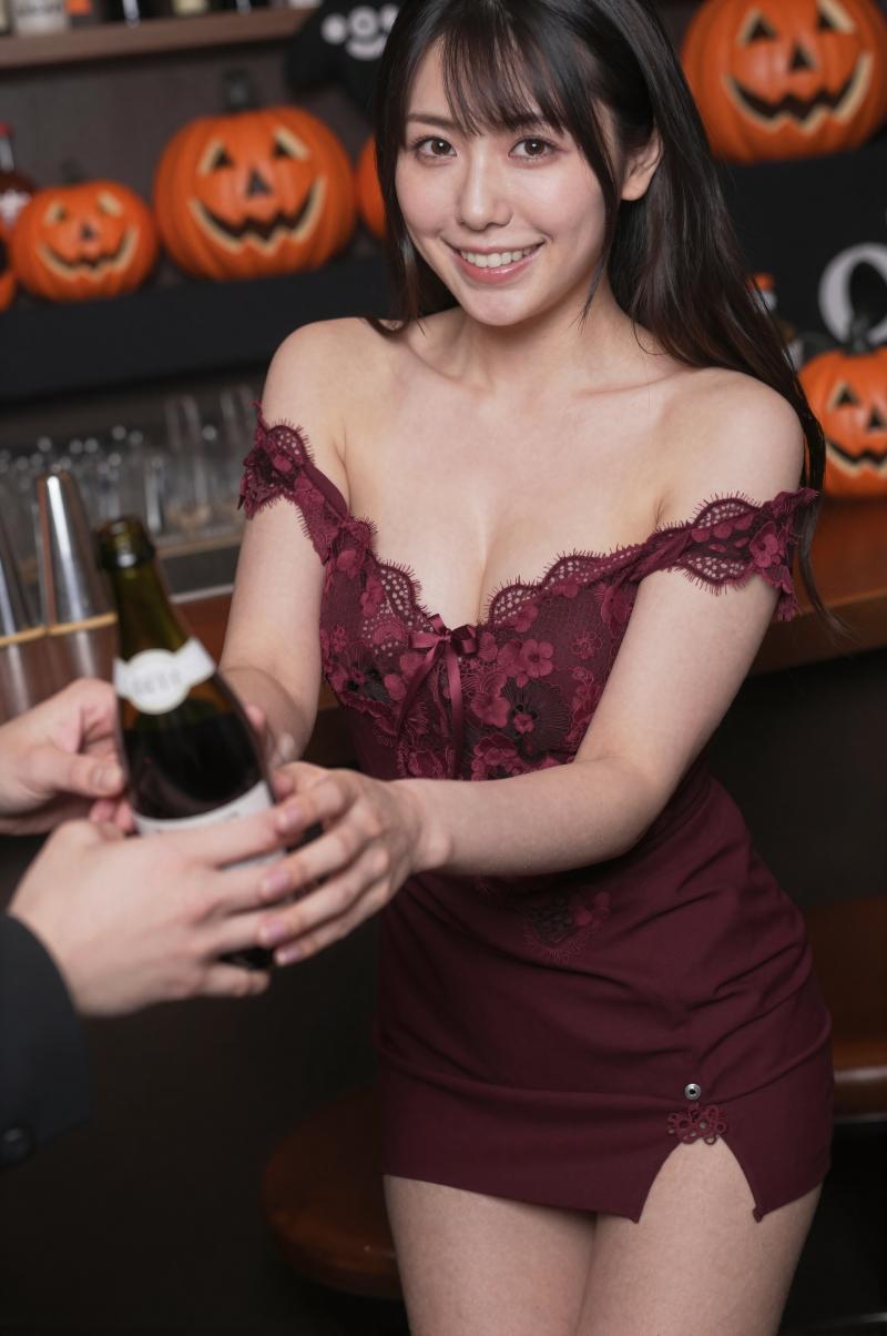 ハロウィンイベントの優雅な接客