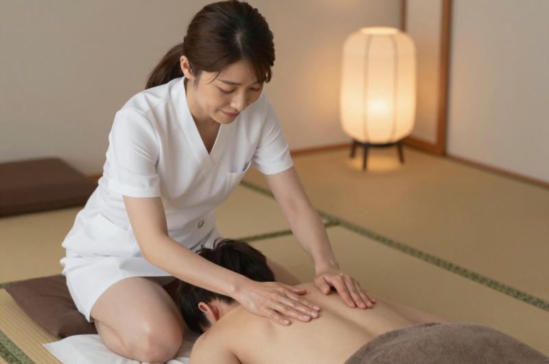 メンズエステの個室でリンパマッサージ