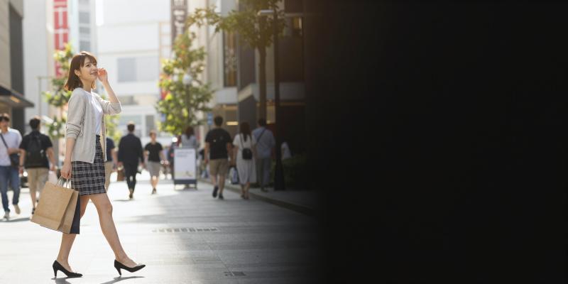 輝く街歩き ライフスタイル素材