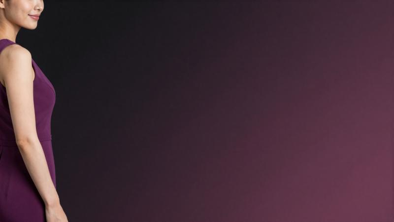 求人バナー素材: 紫とピンクの誘い