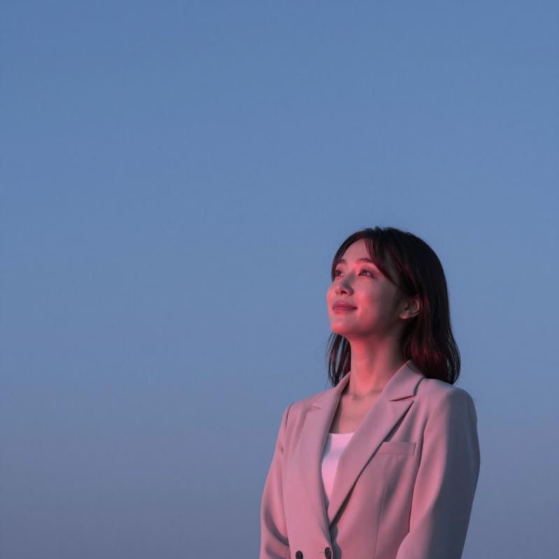 求人バナー素材: 希望を抱く青い空