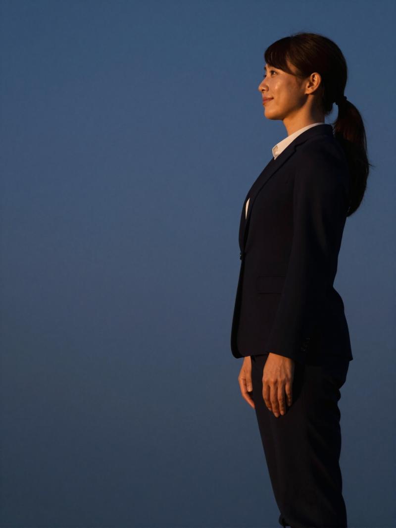 求人バナー素材: プロフェッショナルな青