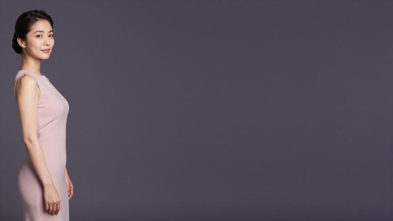 求人バナー素材: 優雅な黒紫の余白