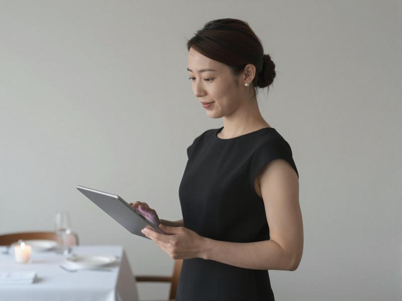 フレンチレストランの予約確認