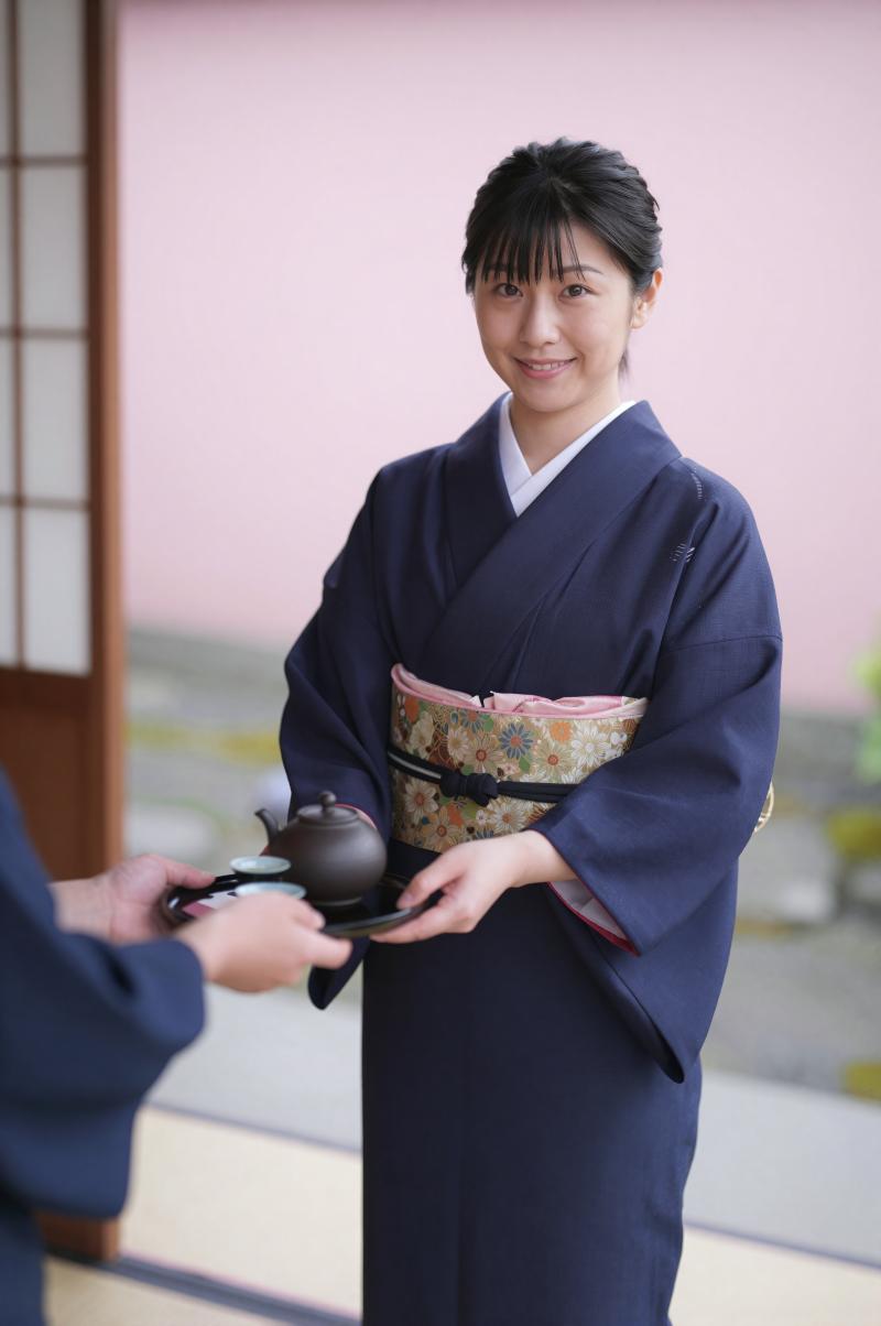 旅館でのお茶の提供