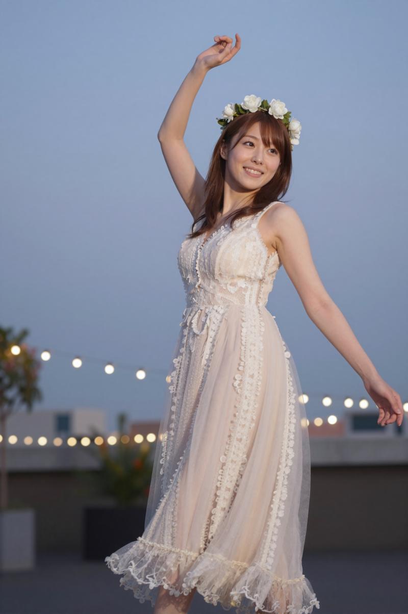 屋上で踊るボヘミアン花嫁