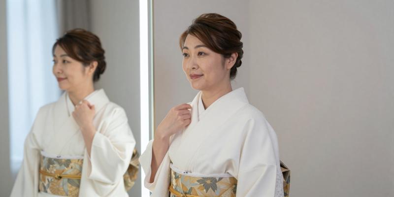 和装で身支度を整える花嫁