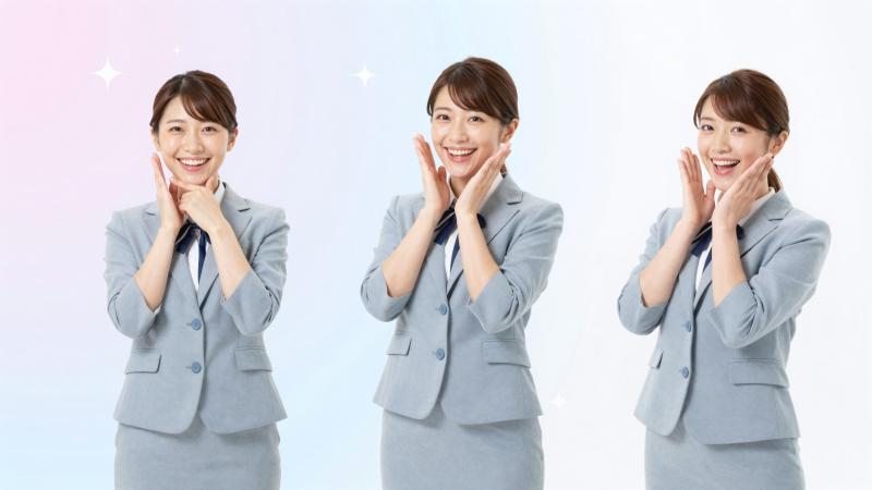 コンカフェ求人：カラフルOL制服で楽しく働く！