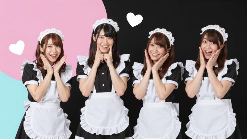 コンカフェ求人：明るいメイドカフェで仲間と働く！