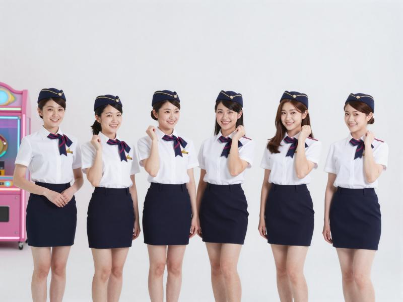 コンカフェ求人：CA制服で空の旅へ出発！