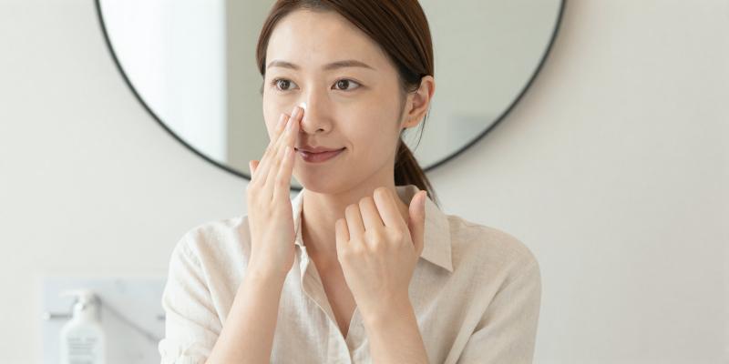 朝のルーティンで日焼け止め塗布