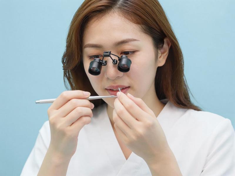 精密検査を行う歯科衛生士