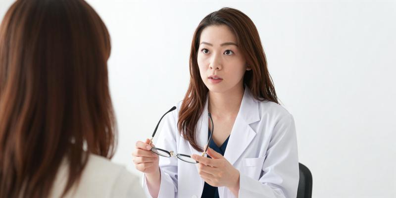 患者と治療について話す女医