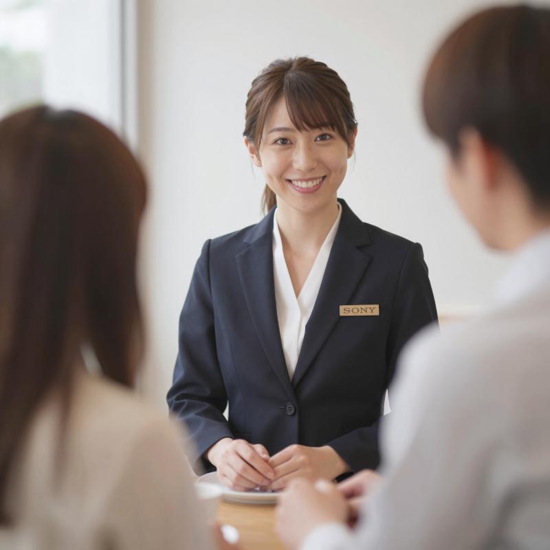 ホテルカフェで接客するゲストリレーション