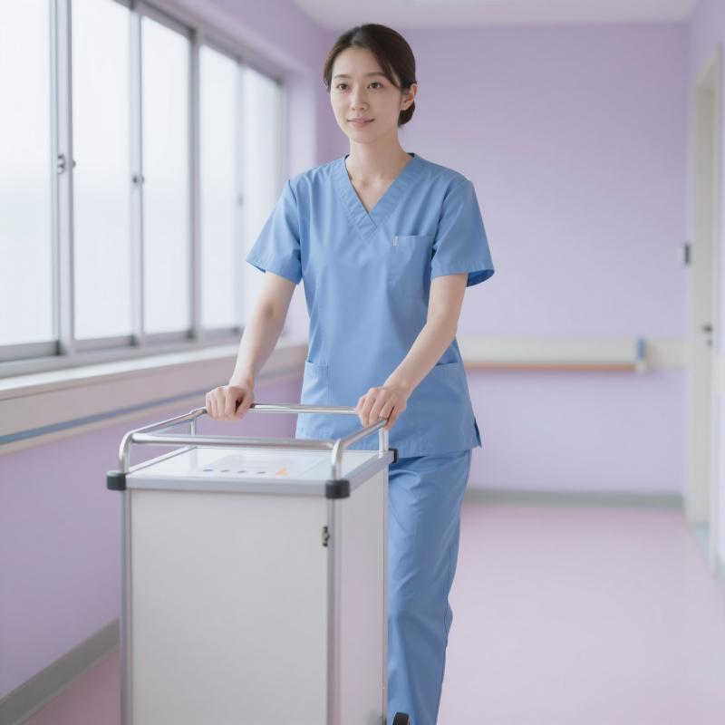 薬品カートを押す看護師