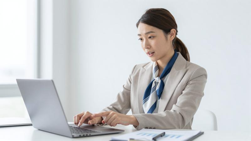 マーケティング戦略を議論する女性