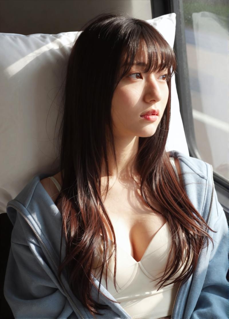 シャツ姿の美しい女性