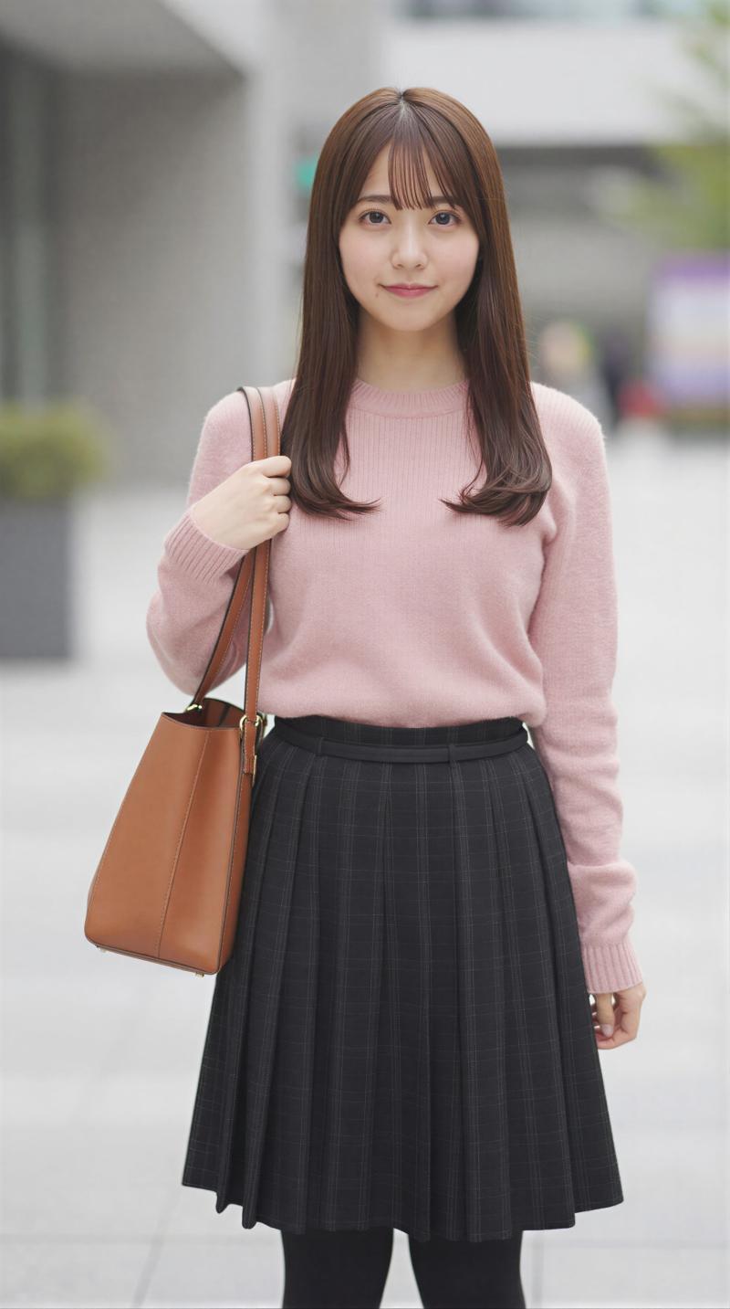 セーター姿の美しい女性