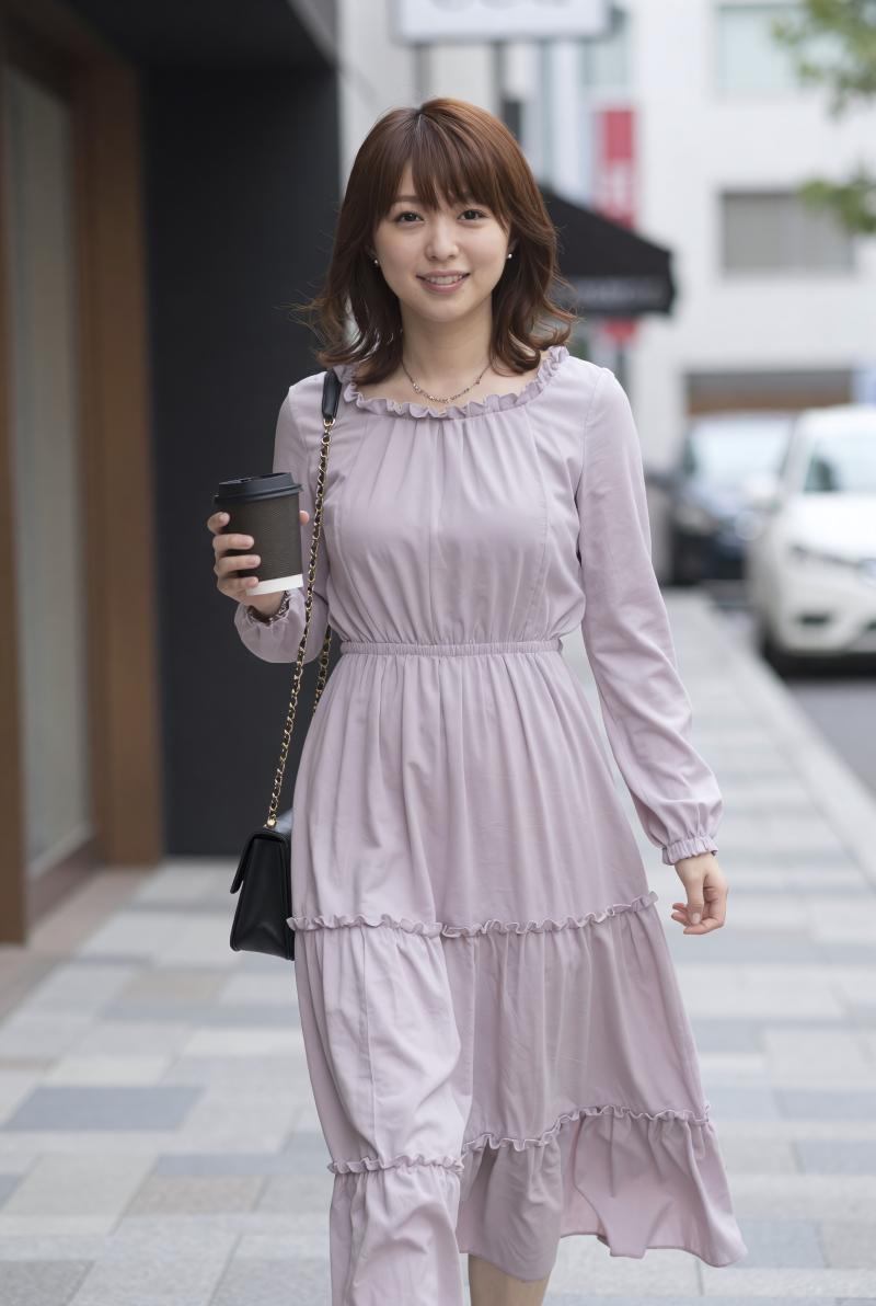 黒のドレスを着た女性のポートレート