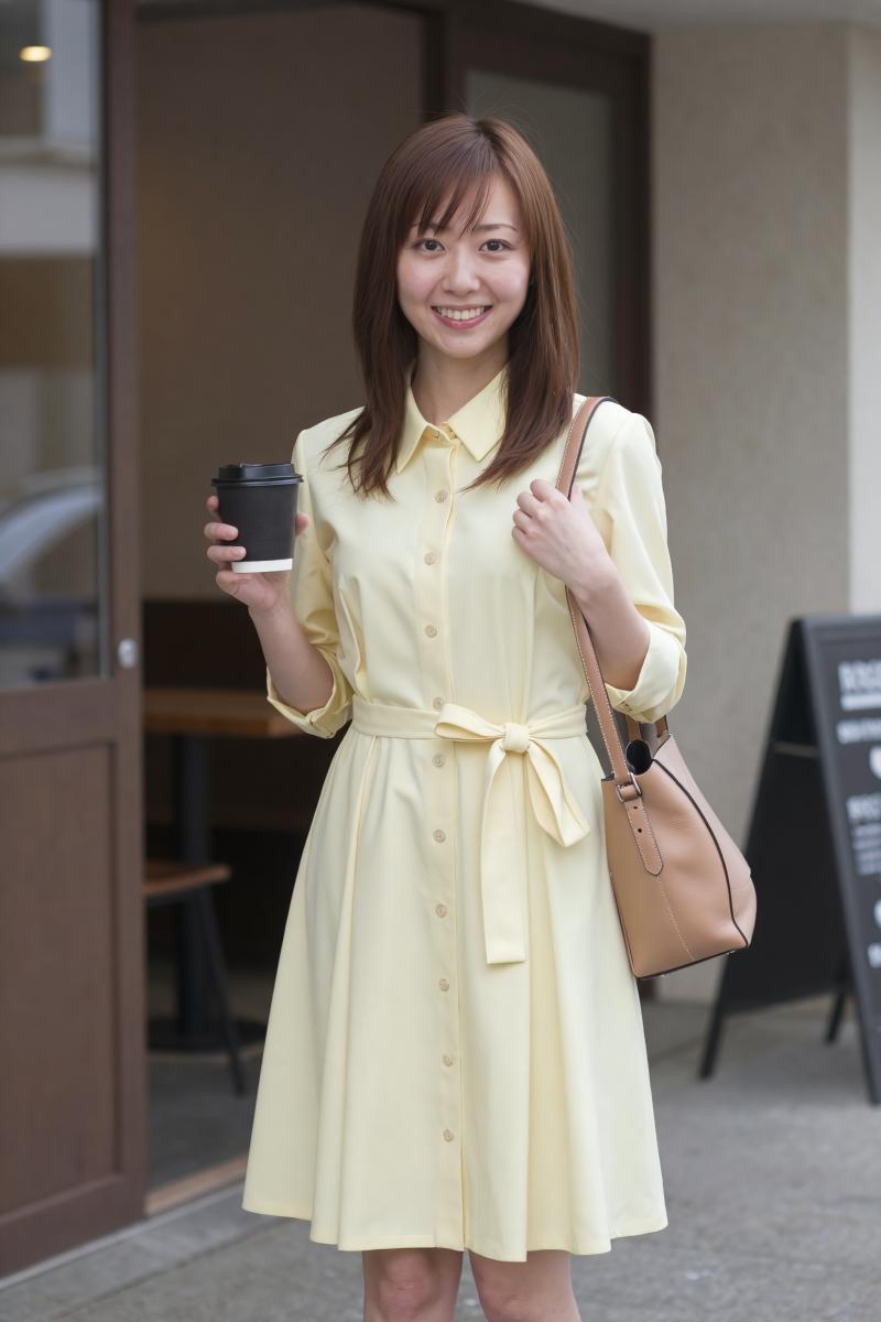 カフェで撮影された女性のポートレート