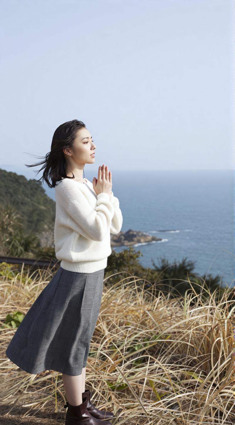 黒セーターの美しいポートレート素材