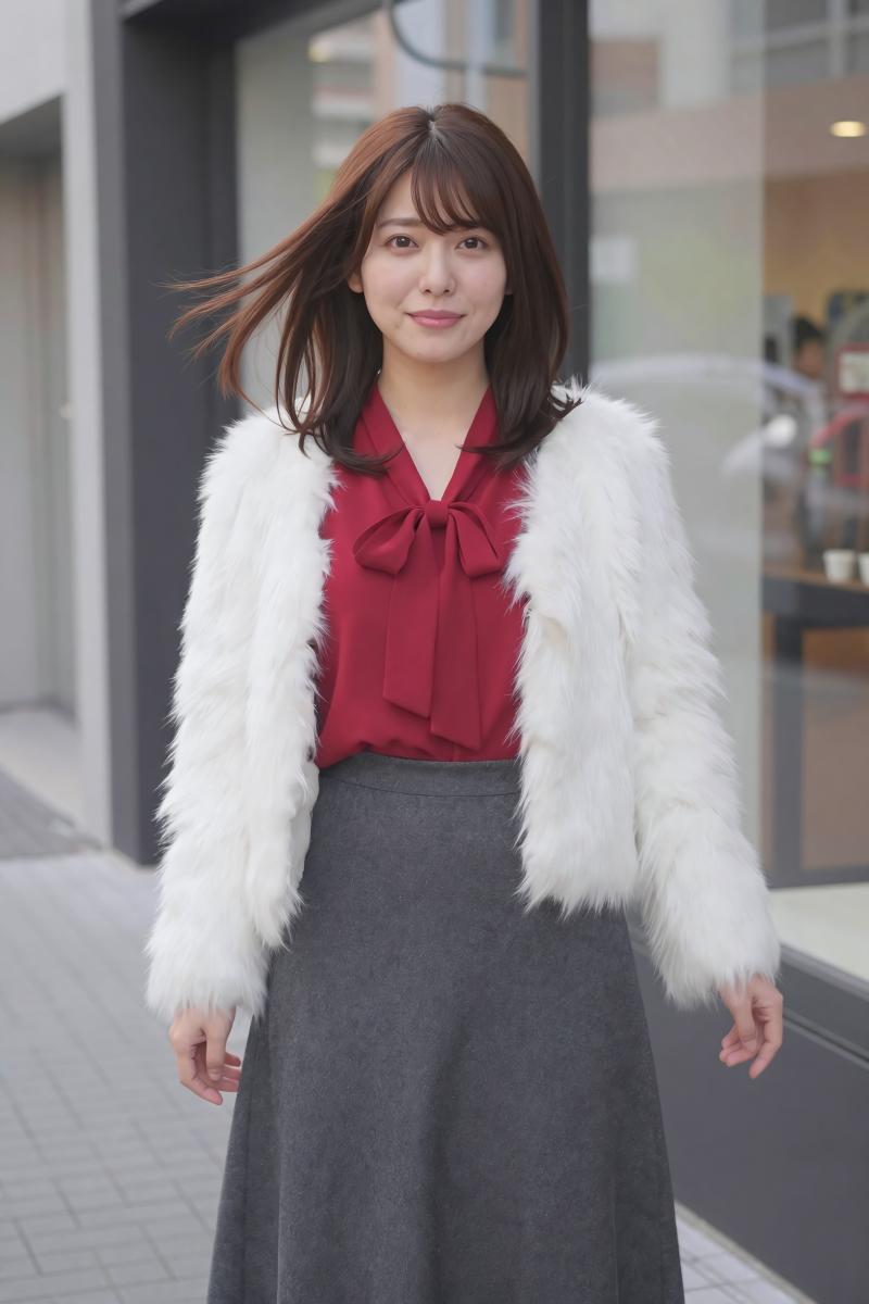 ブラウス姿の笑顔女性