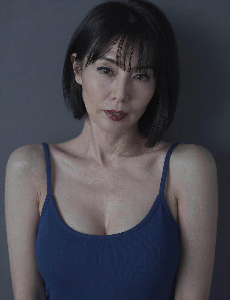 熟女・爆乳キャミソール姿でスパにくつろぐ美女