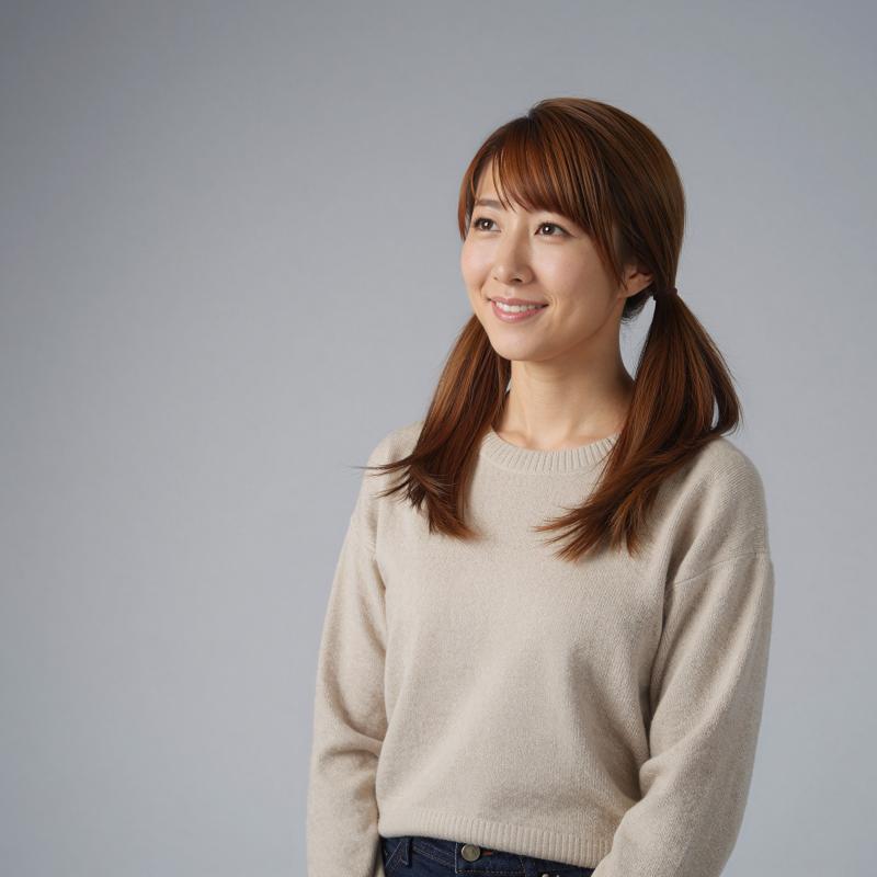 穏やかな笑顔の女性ポートレート