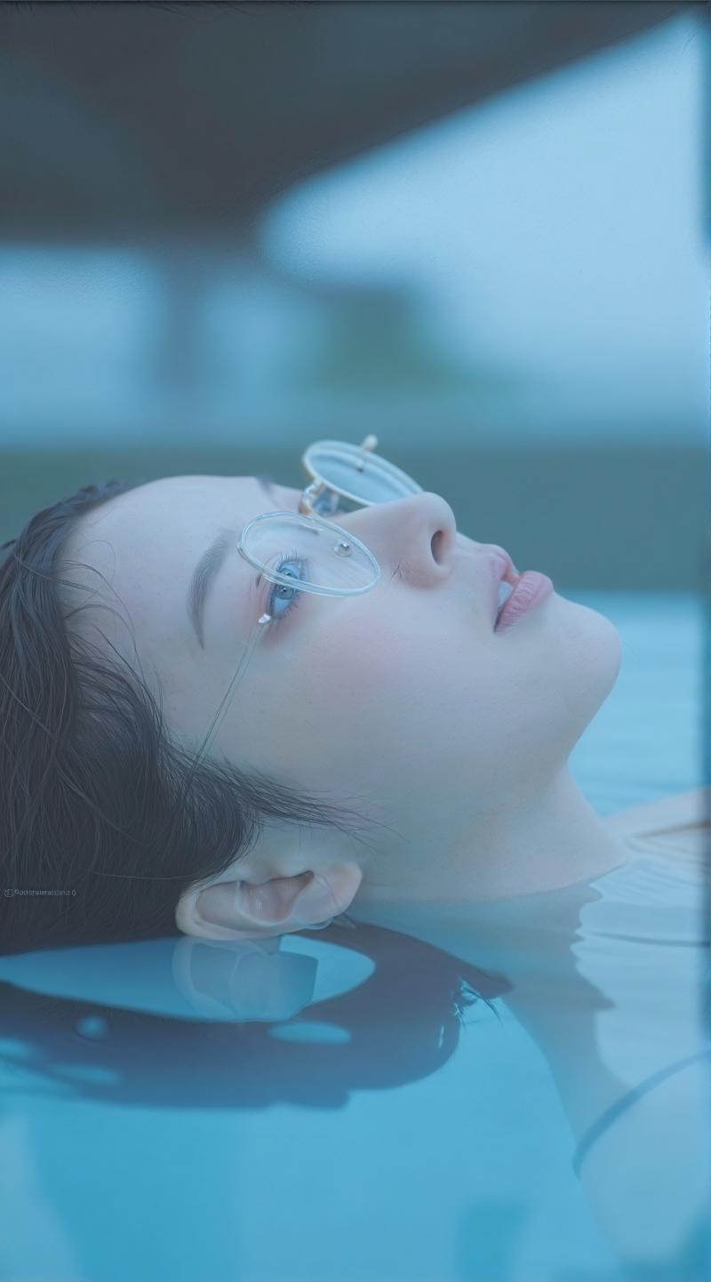 水着姿の女性を捉えた静かなポートレート