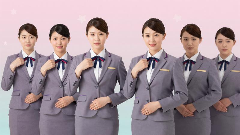 コンカフェスタッフの制服姿ポートレート