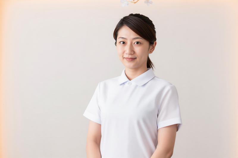 清潔感のある白衣を着た女性のポートレート