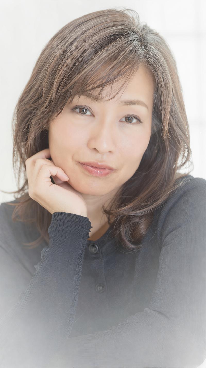 落ち着いた雰囲気の熟女のポートレート写真